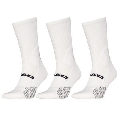 Padel sokken crew 3-pack wit