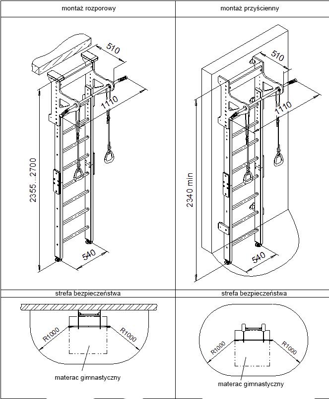 Scala ginnica Eco 1 - bianco 5/7