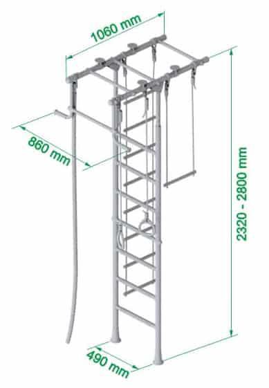 Echelle de gymnastique Comet 1 - bleu 3/7