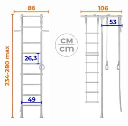 Échelle de gymnastique Comet 1 - vert clair 3/7