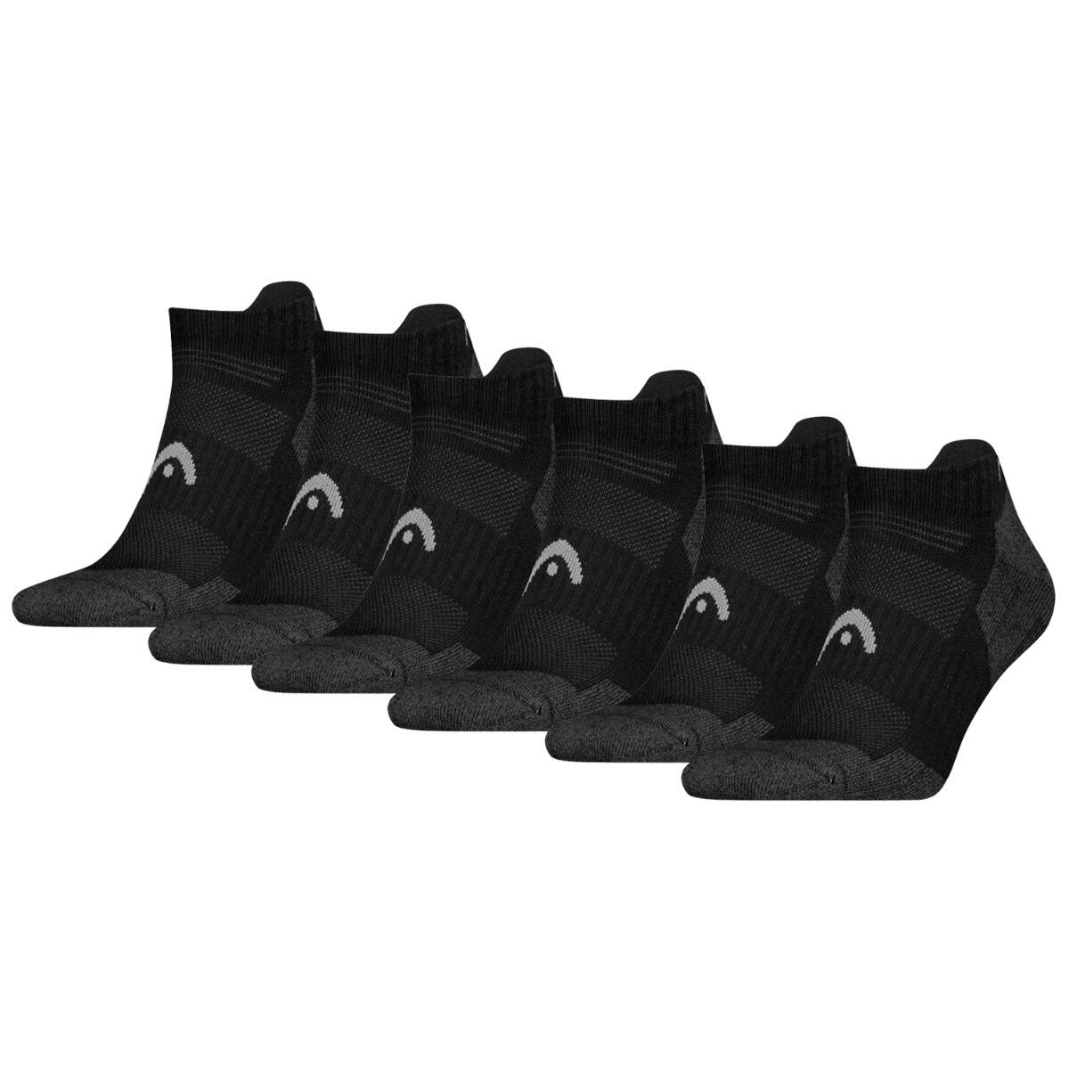Head - Chaussettes Randonnée Sneaker De Randonnée Tous Climats 6 Paires Noir - Chaussettes - Noir - 35/38 - Decathlon