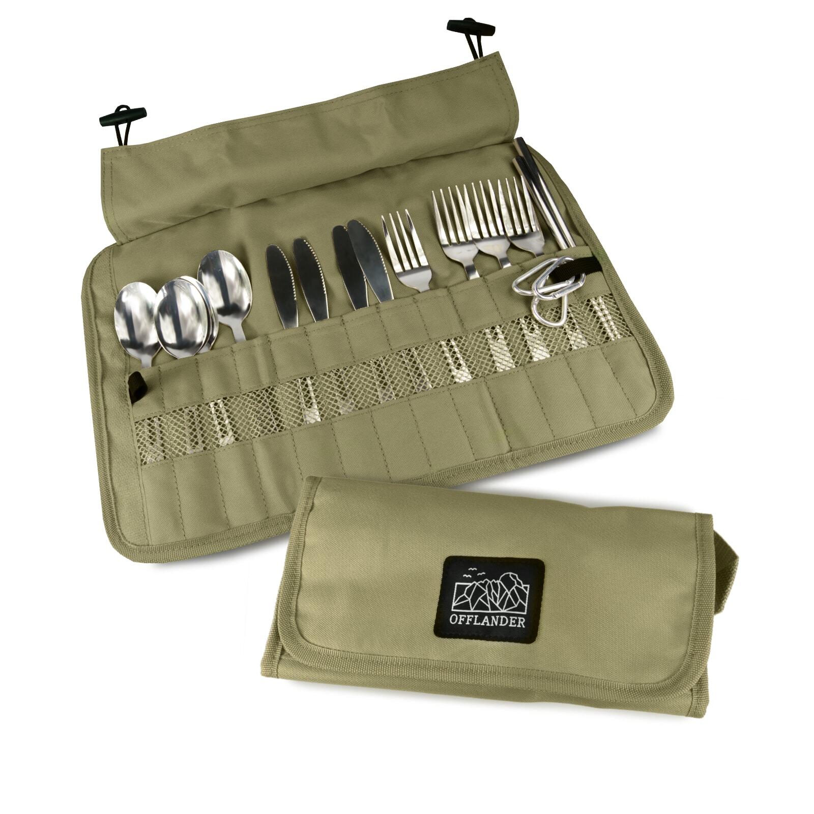 Zestaw sztućców turystycznych OFFLANDER w etui 2/4