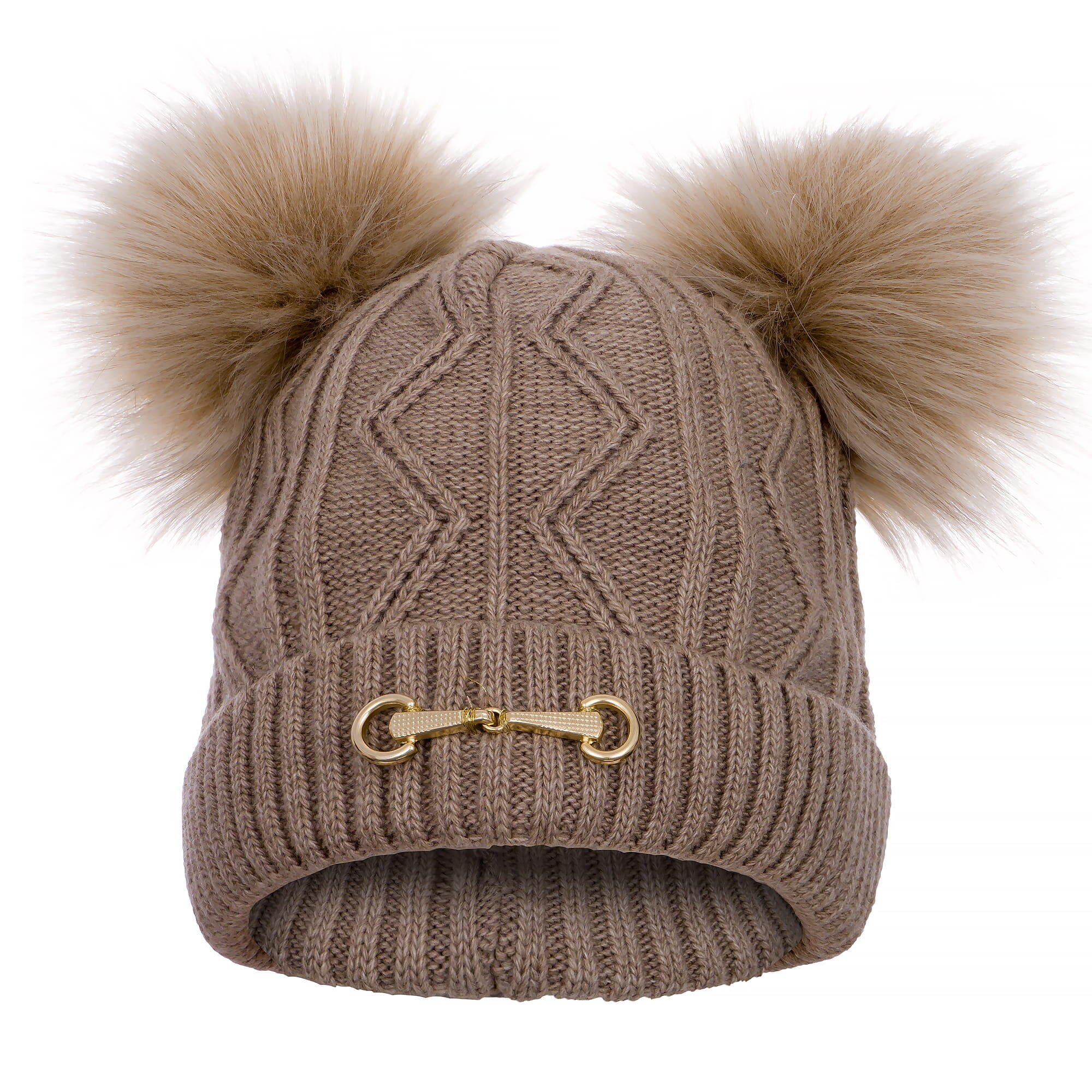 Czapka zimowa Equestrian Queen Ayla 24AW damska z dwoma pomponami