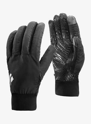Gants Mont Blanc Black Diamond stretch légers, paume siliconée tactiles 0–7°C