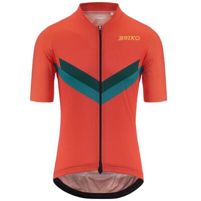 briko t-shirt bianco da uomo in materiale sintetico da ciclismo e bici road