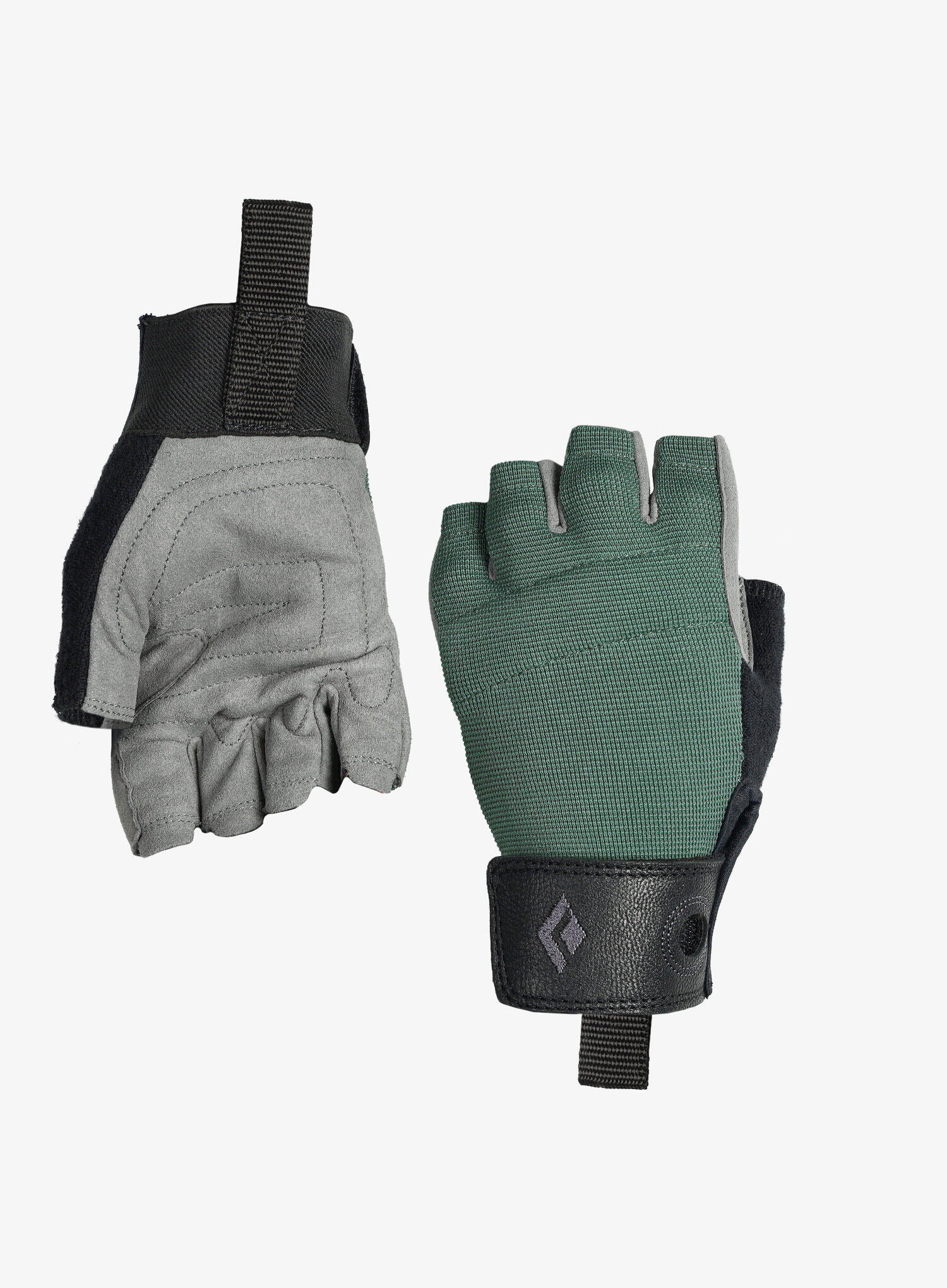 BLACK DIAMOND Rękawiczki damskie CRAG HALF-FINGER GLOVES-XS-Zielony 2/5