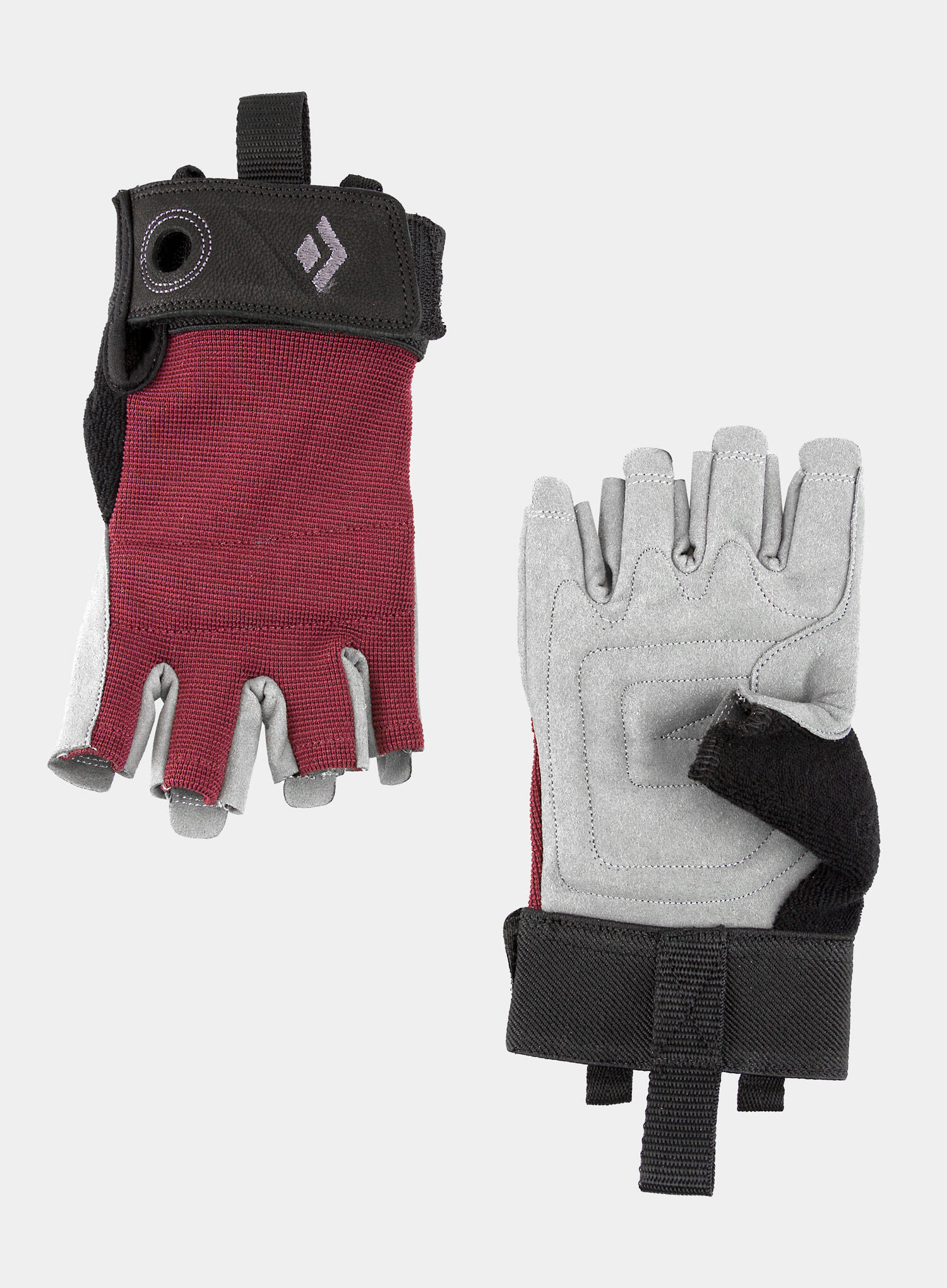 BLACK DIAMOND Rękawiczki damskie CRAG HALF-FINGER GLOVES-S-Bordowy 2/5
