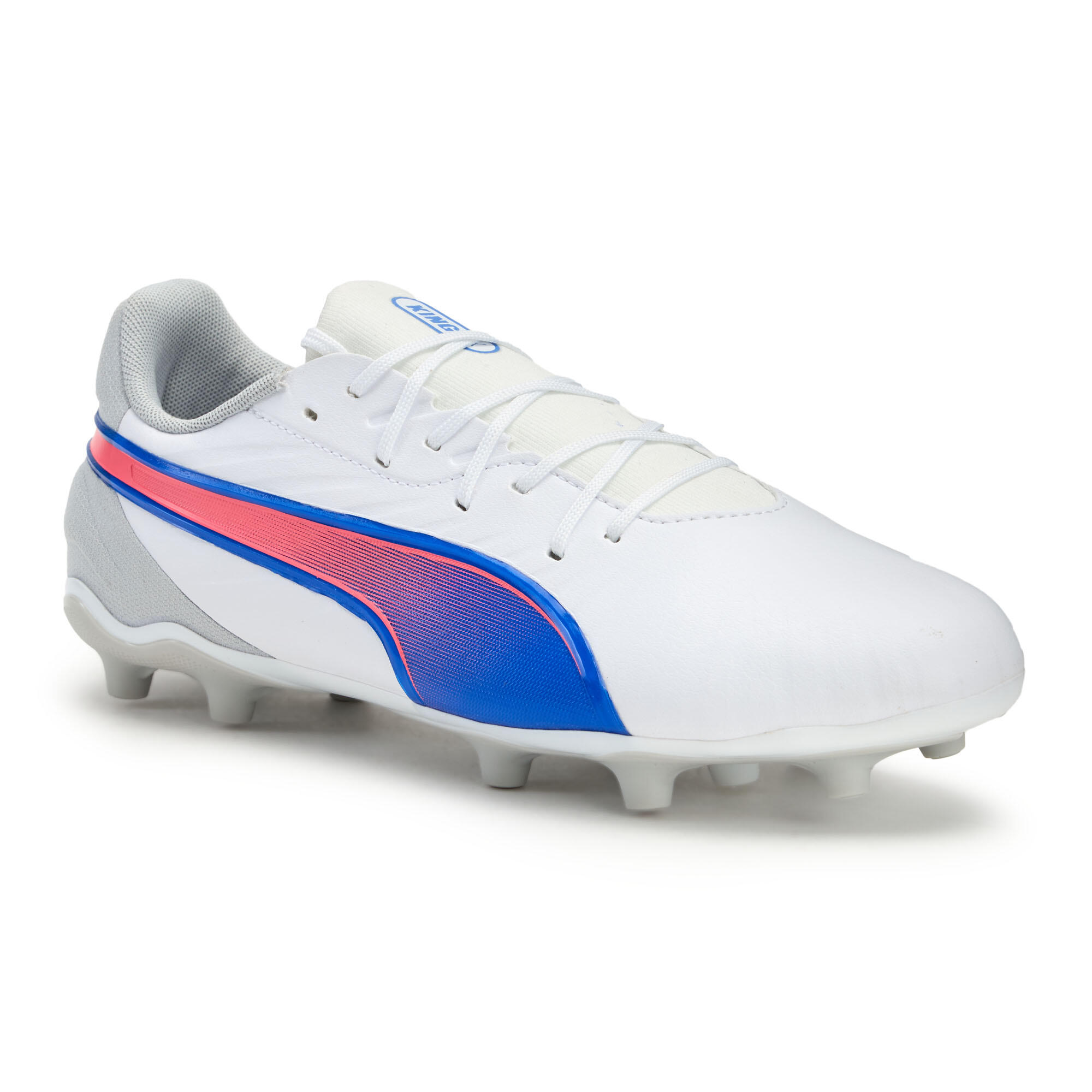 Puma - Chaussures De Football Enfant Puma King Match Fg/ag Jr. - Chaussures À Crampons - Blanc - 35,5 - Decathlon