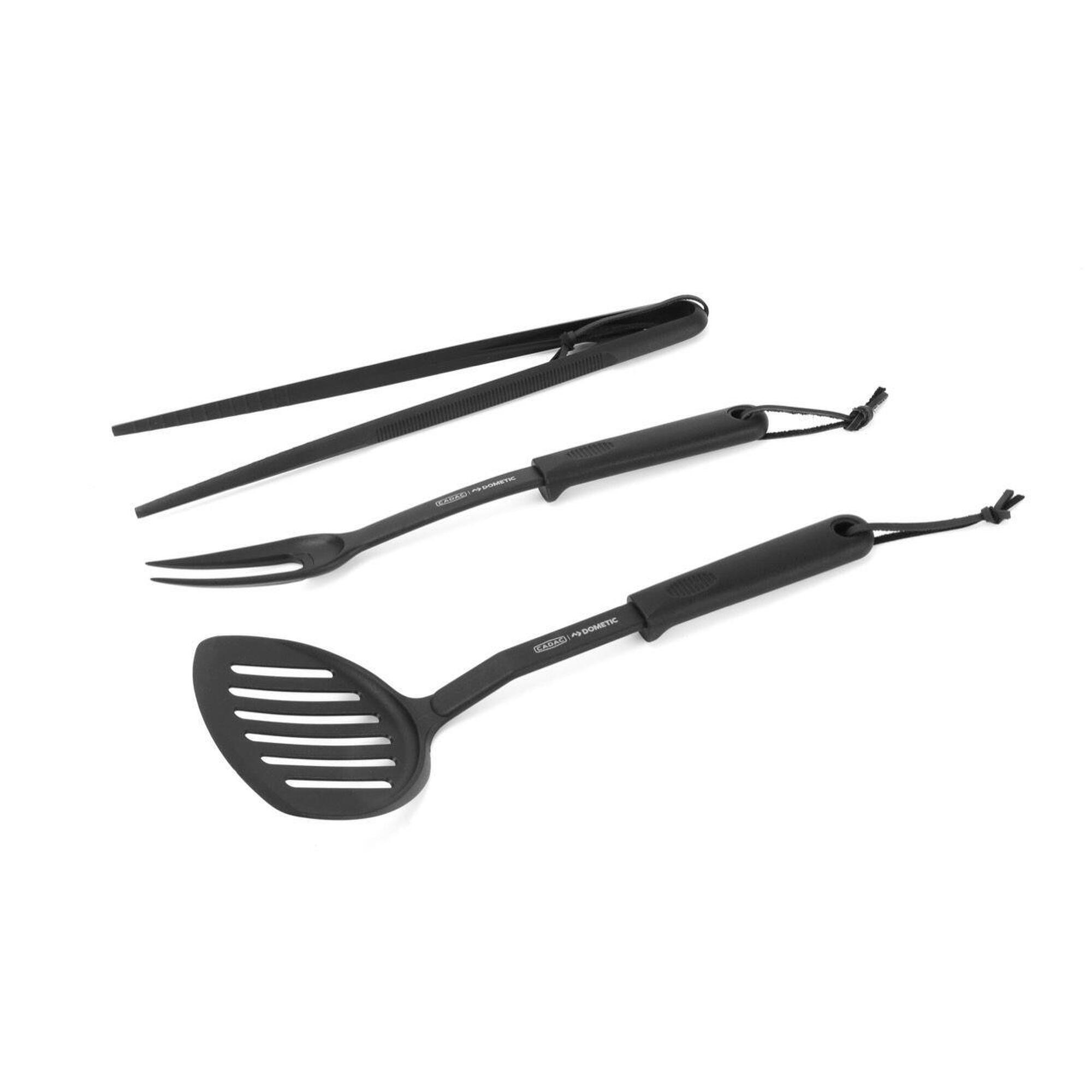 Cadac Dometic - Set De 3 Outils (spatule/fourchette/pincer) Cadac - Barbecue - Noir - No Size - Decathlon