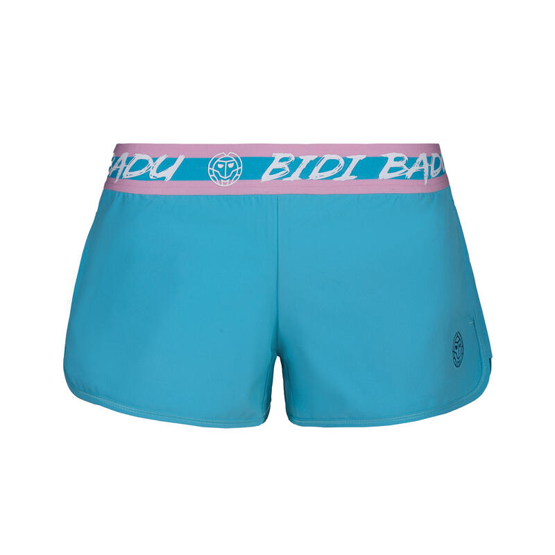 Short Cara Tech 2 en 1 - aqua/blanc