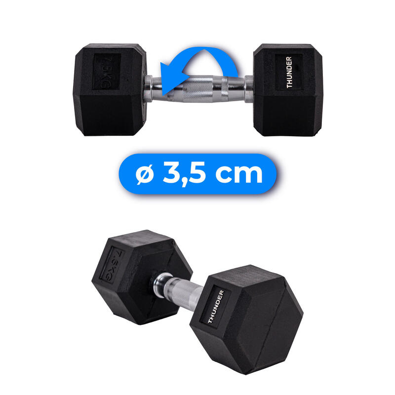 Hexagonální činka Thunder HEX 7,5 kg