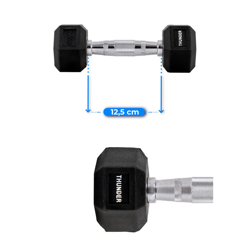 Hexagonální činka Thunder HEX 2,5 kg