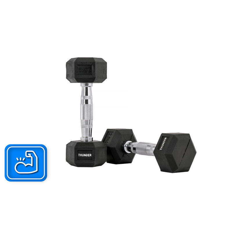 Hexagonální činka Thunder HEX 2,5 kg