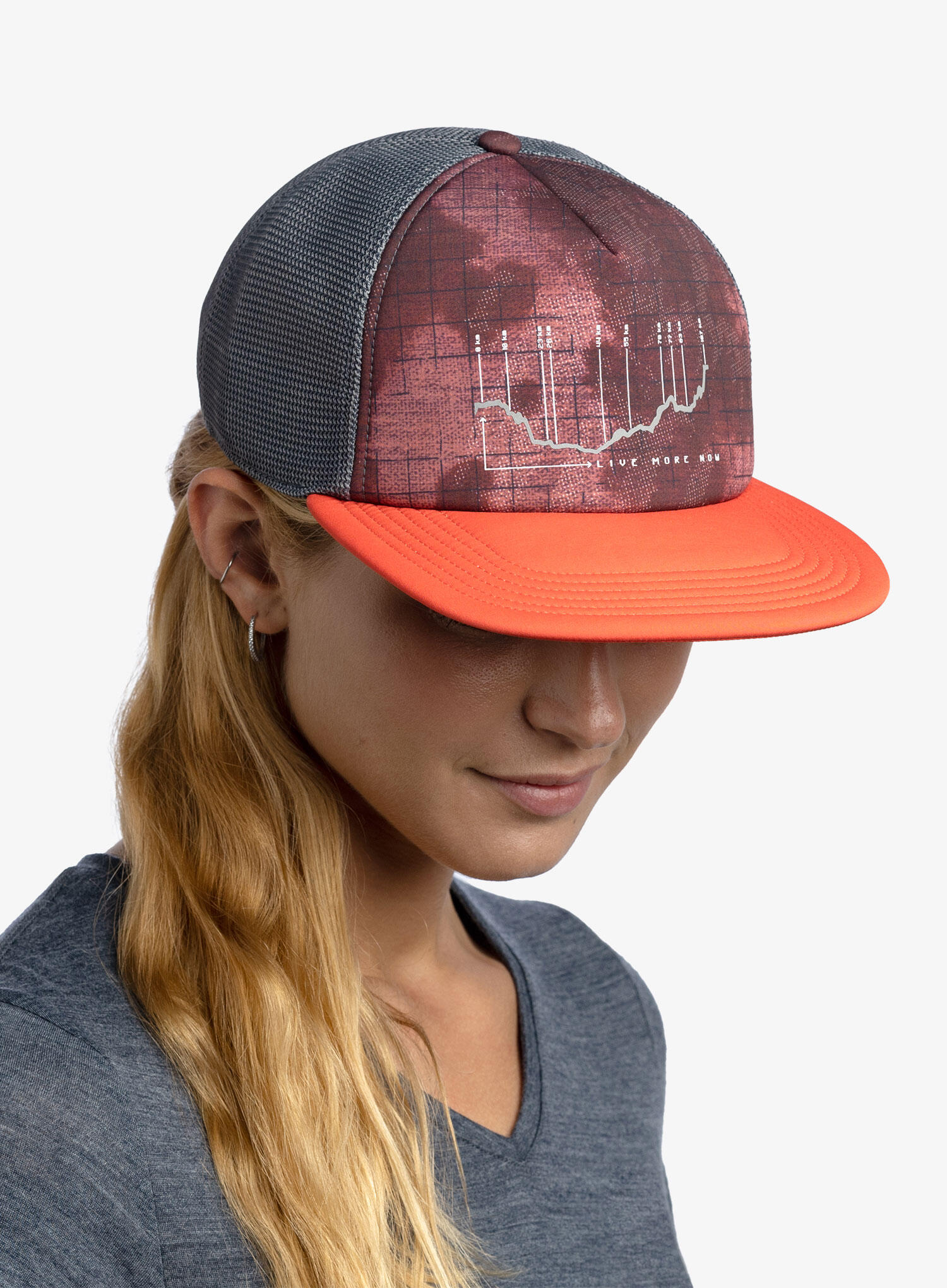 Gorra Explore Trucker Cap Unisex Buff Naranja 4/7
