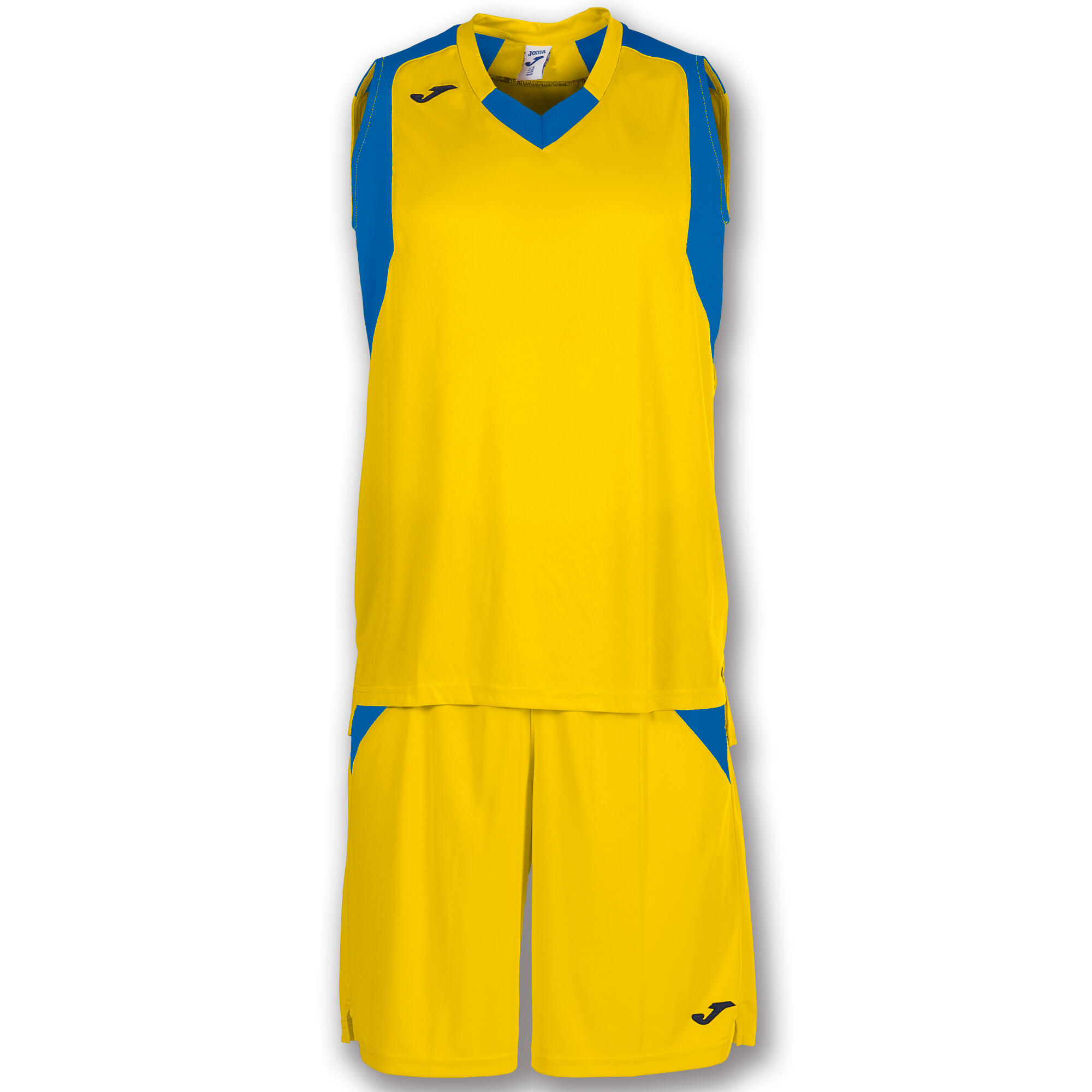 Conjunto basquetebol homem joma final amarelo