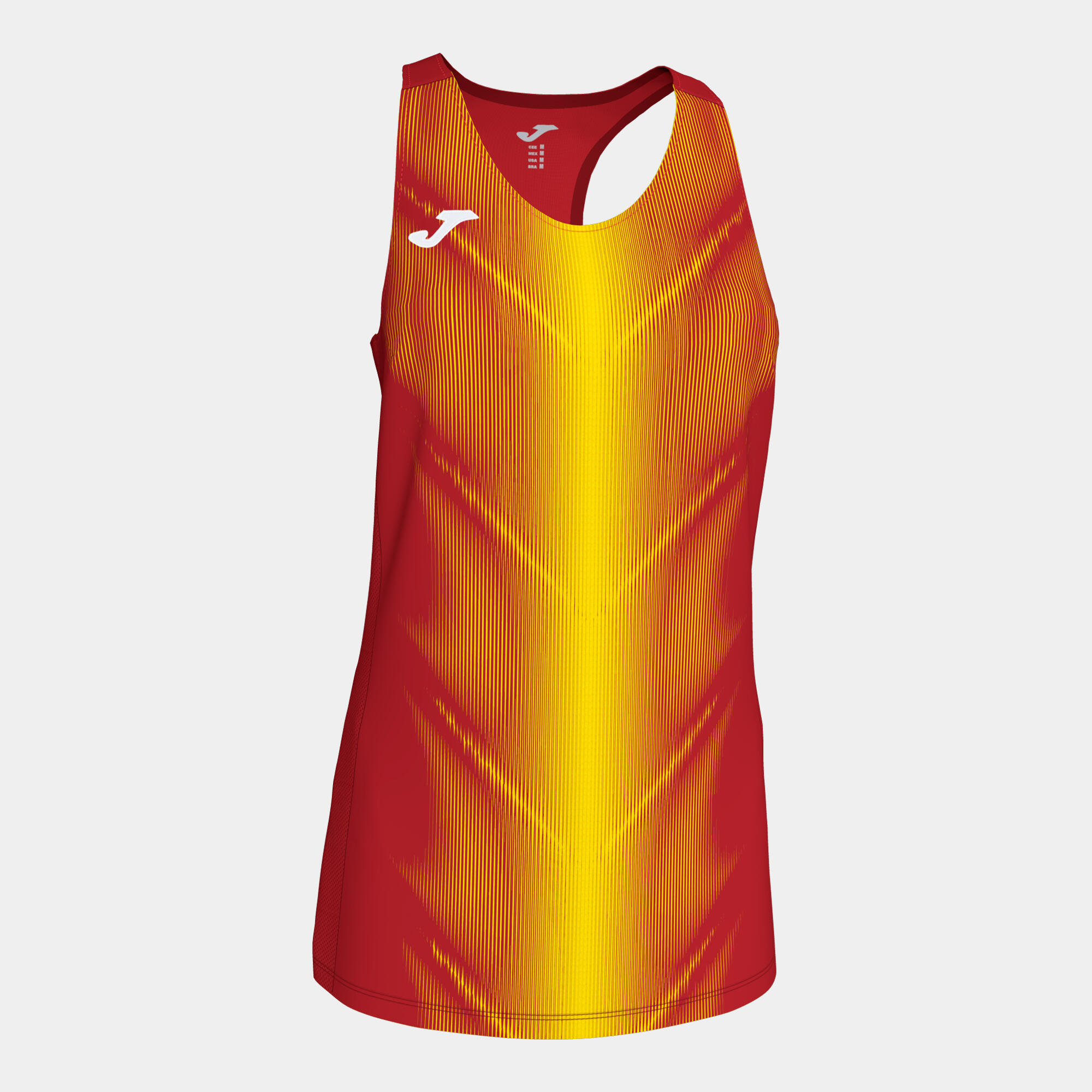 Joma - Débardeur Running Femme Joma Olimpia Rouge - Chemise Sans Manche - Jaune|rouge - 36 Xs - Decathlon