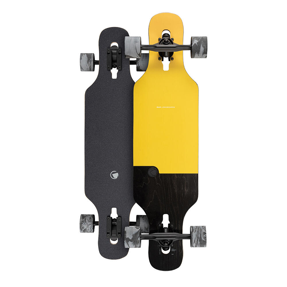 RAM RAM Longboard Komplettboard 34" x 8,75" ABEC 9 Vexo gelb - schwarz