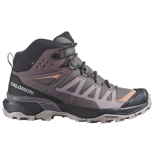 Salomon X Ultra 360 Mid Schuhe grau lila GORE-TEX