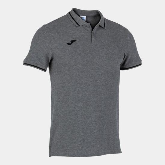 Polo Manches Courtes Homme Joma Confort II Gris Melange