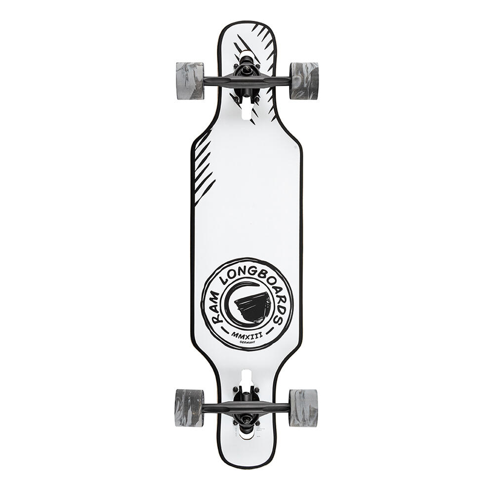 RAM Longboard Komplettboard 34" x 8,75" ABEC 9 Vexo weiß 2/5