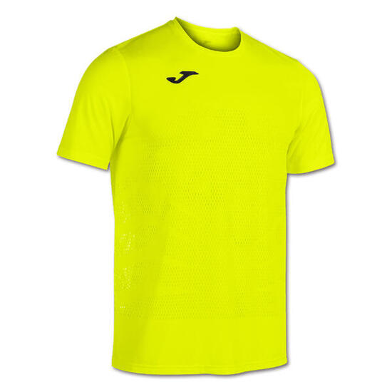 Maillot Manches Courtes Running Homme Joma Marathon Jaune Fluo