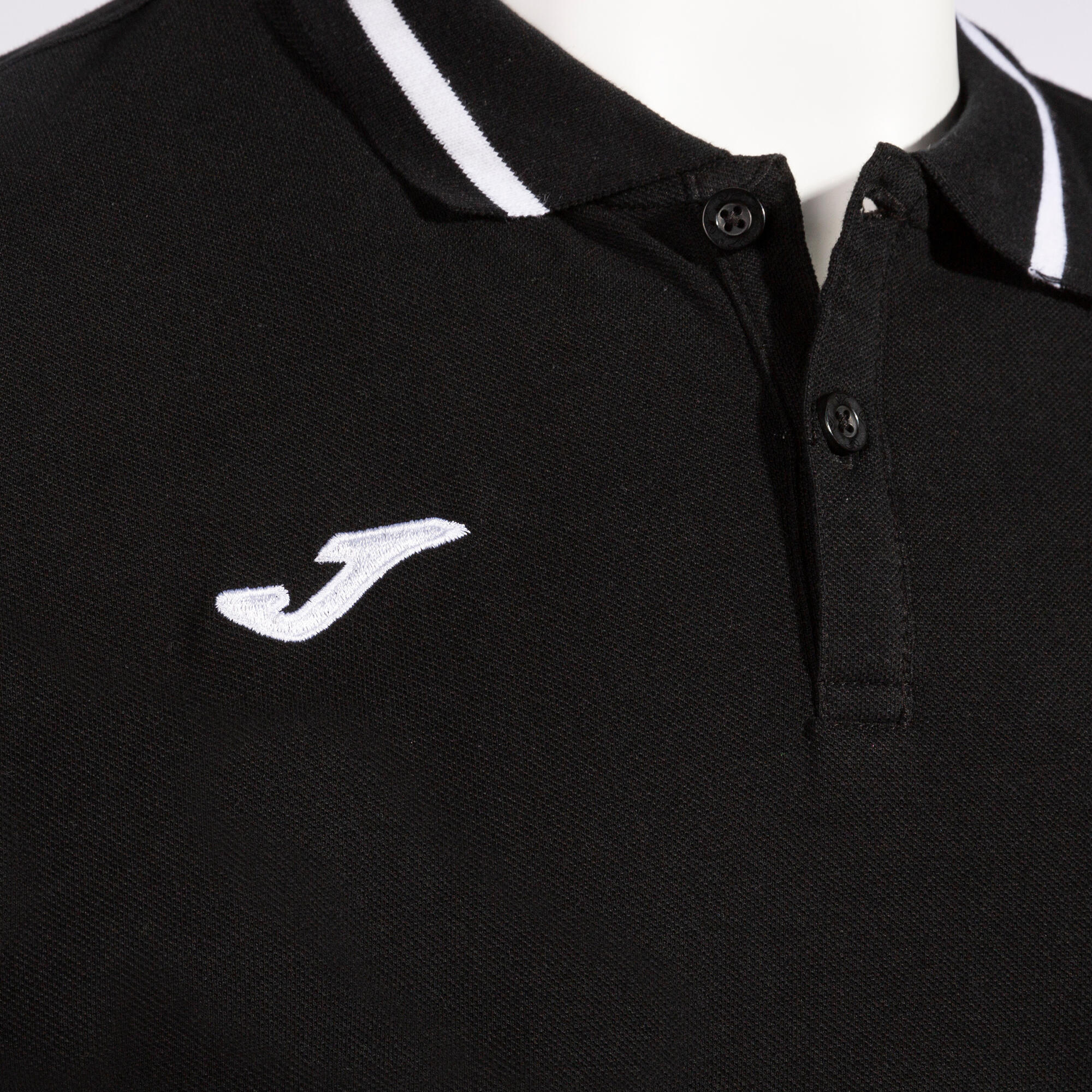 Polo Manches Courtes Enfants Joma Confort II Noir 3/5