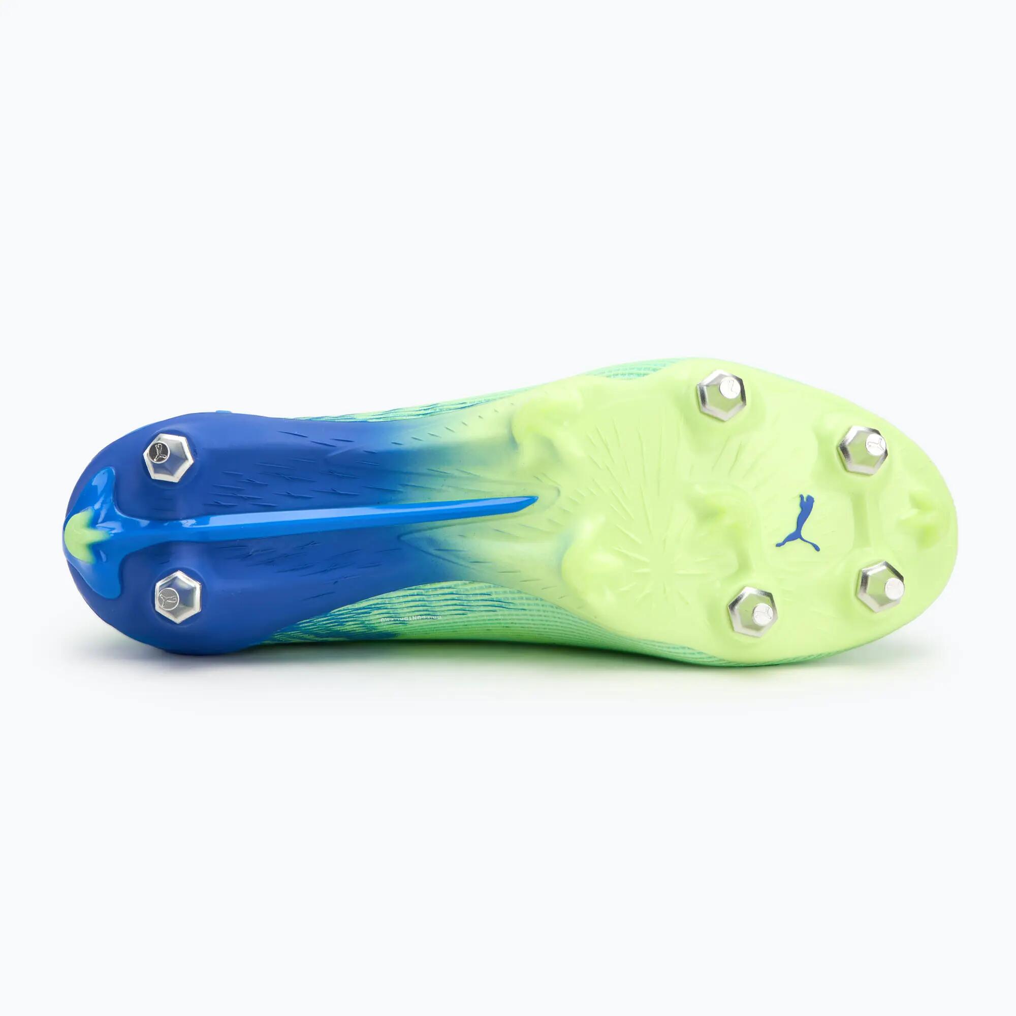 Puma Ultra 5 Ultimate MxSG stoplis focicipő Zöld és Kék 4/7