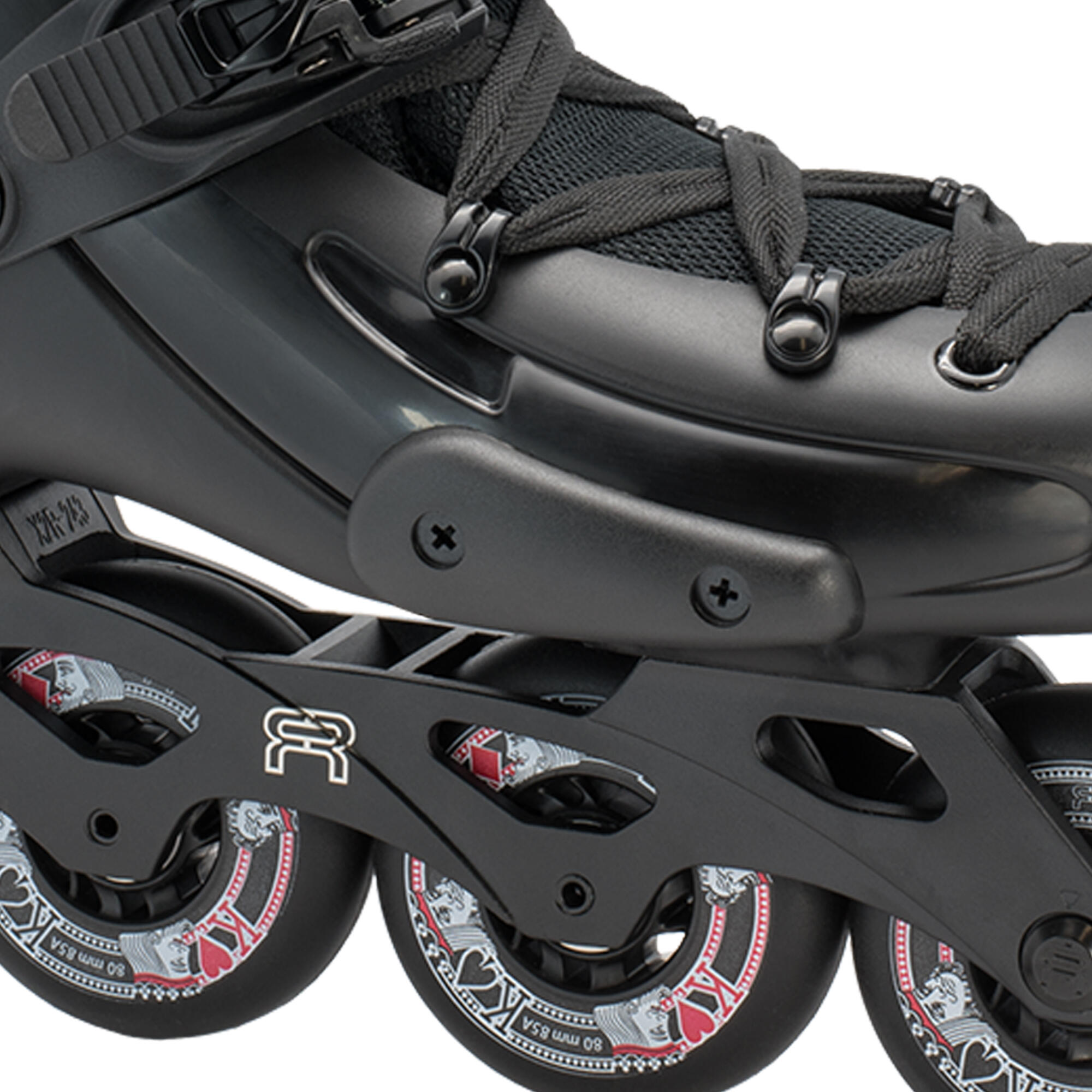 FR 3 80 Unisex In-Line FreeStyle, City Skating & FreeRide Skates – Black 6/7