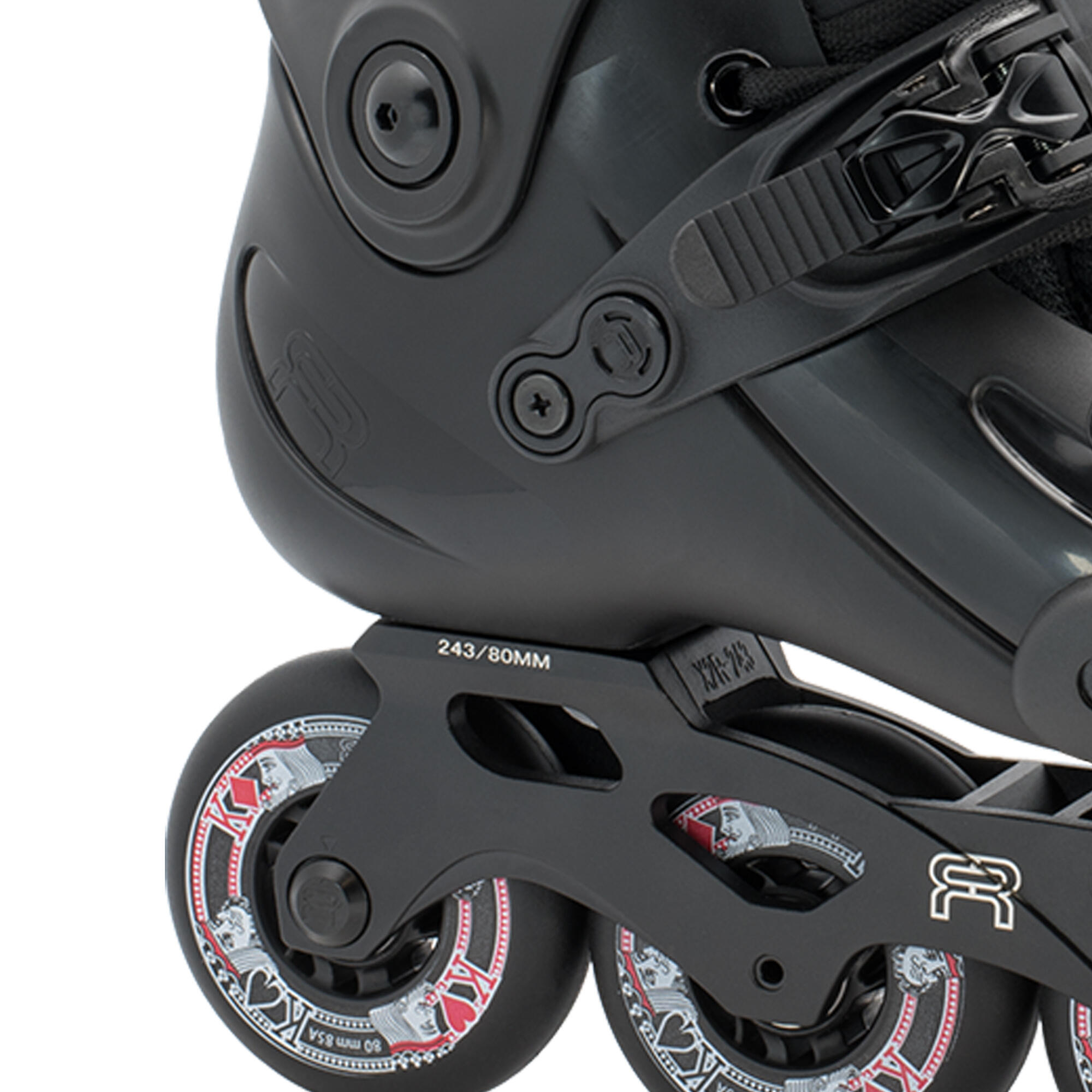 FR 3 80 Unisex In-Line FreeStyle, City Skating & FreeRide Skates – Black 5/7