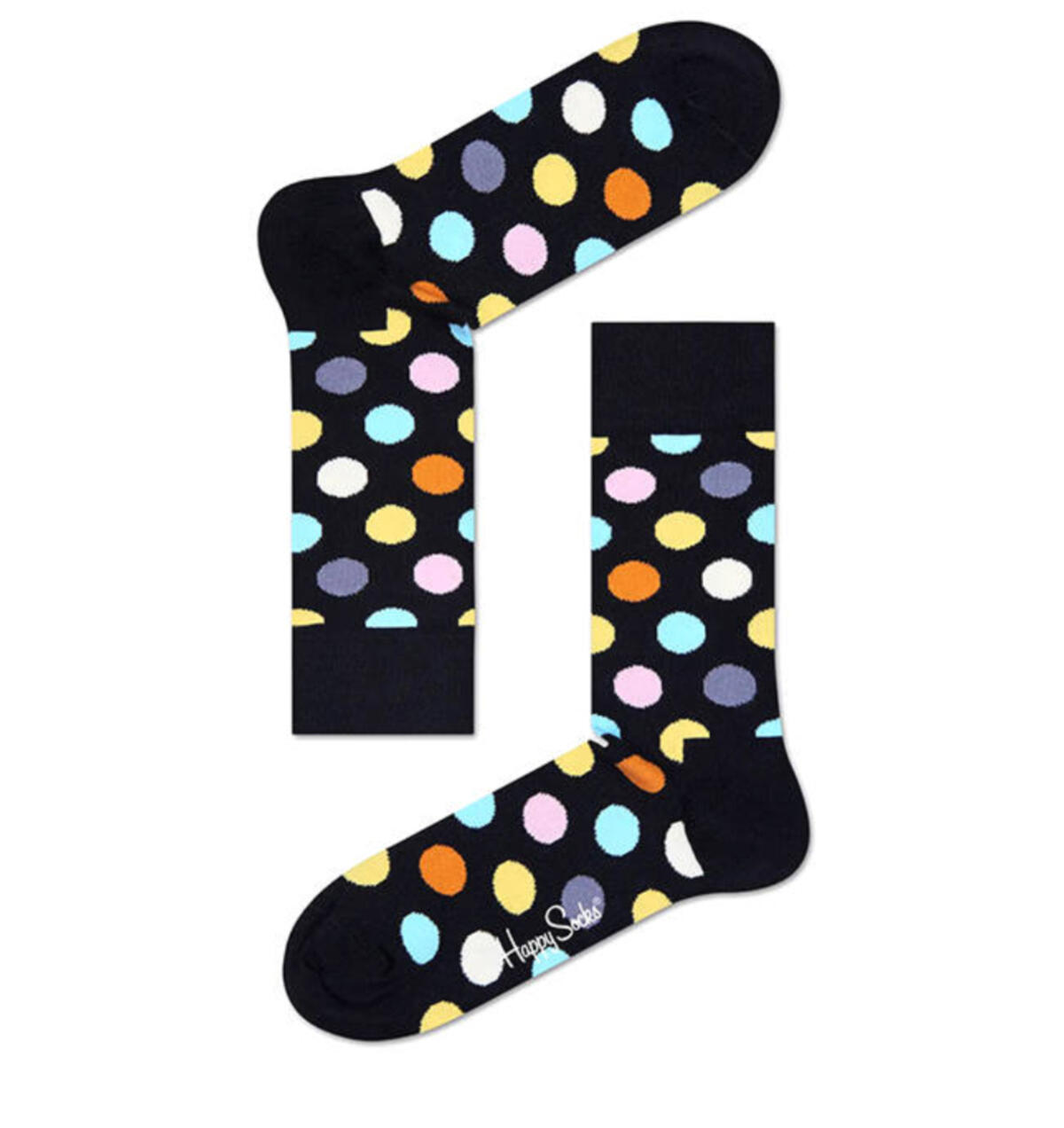 Chaussettes Happy Socks Modèle Big Dot Sock Couleur Noir 1/7