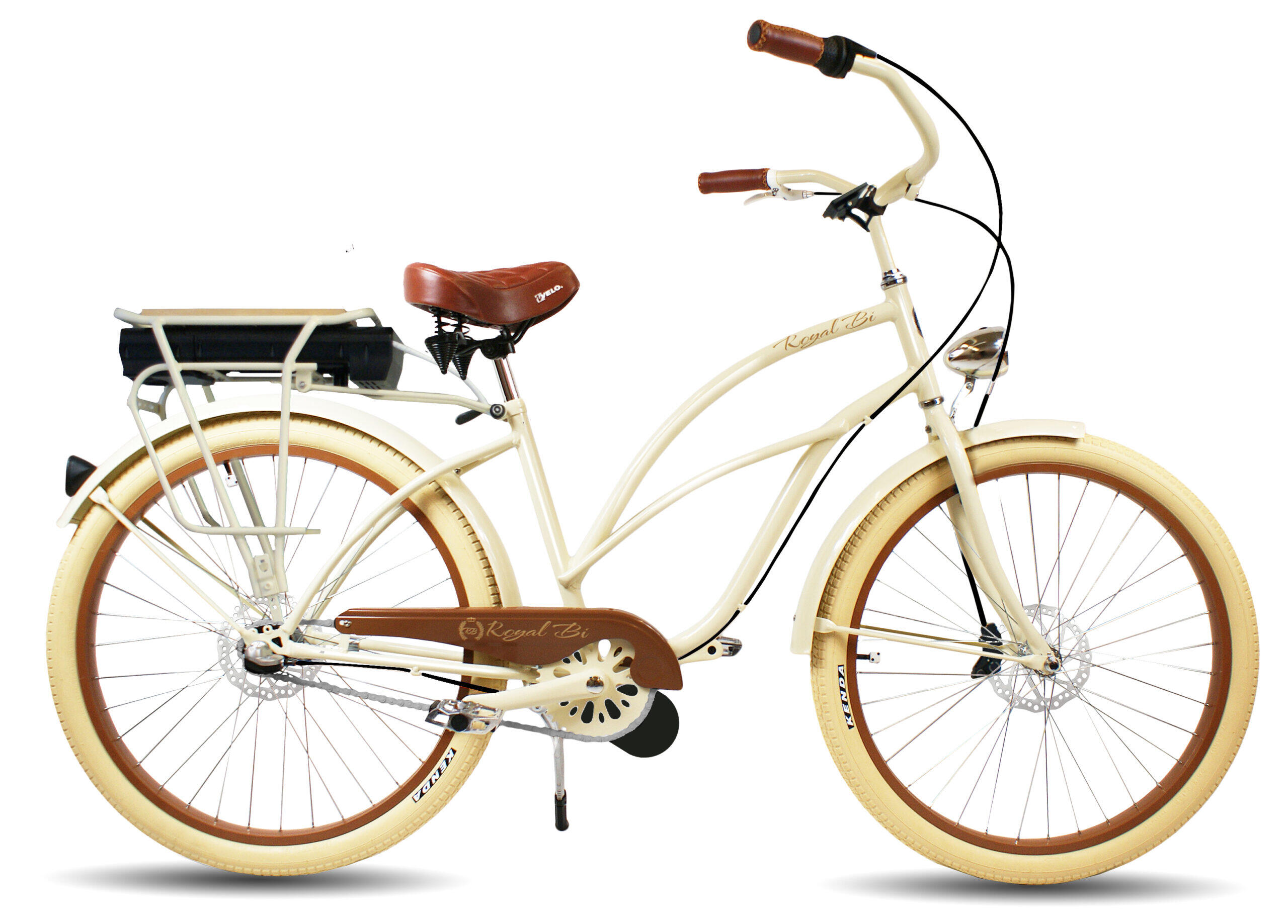 Rower elektryczny e-bike beach cruiser miejski damski Sahara 28