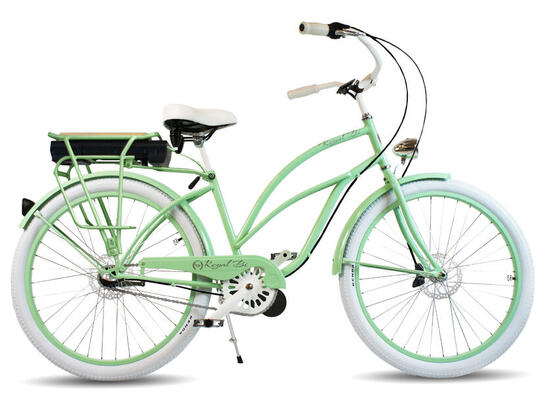 Rower elektryczny e-bike beach cruiser miejski damski Mojito 28