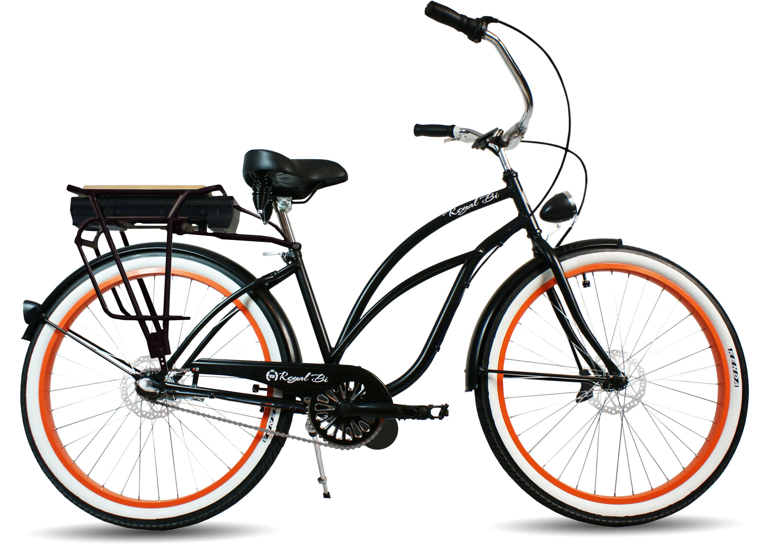 Rower elektryczny e-bike beach cruiser miejski damski Pumpkin Spice 26