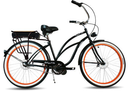 Rower elektryczny e-bike beach cruiser miejski damski Pumpkin Spice 26
