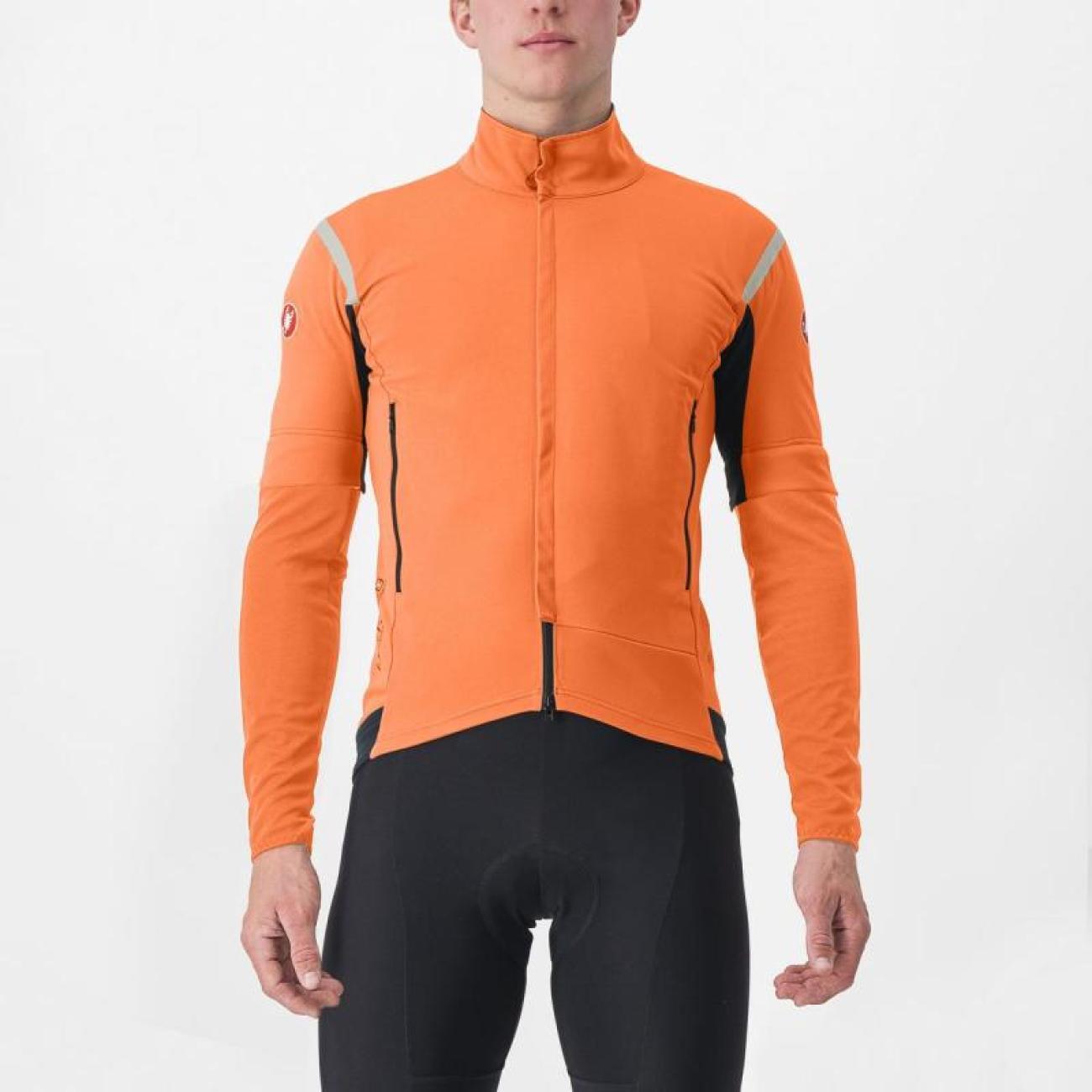 Jacheta ciclism vreme rece sau iarna Perfetto RoS Convertible Jacket - portocal…