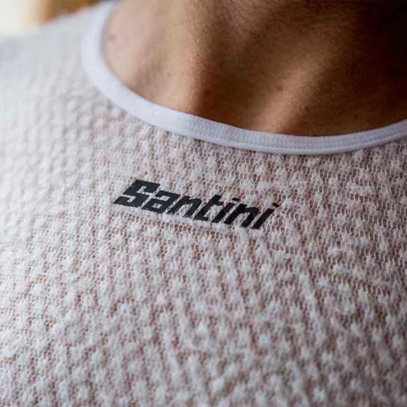 Sous-Maillot Sans Manches Santini Alpha Blanc 3/3