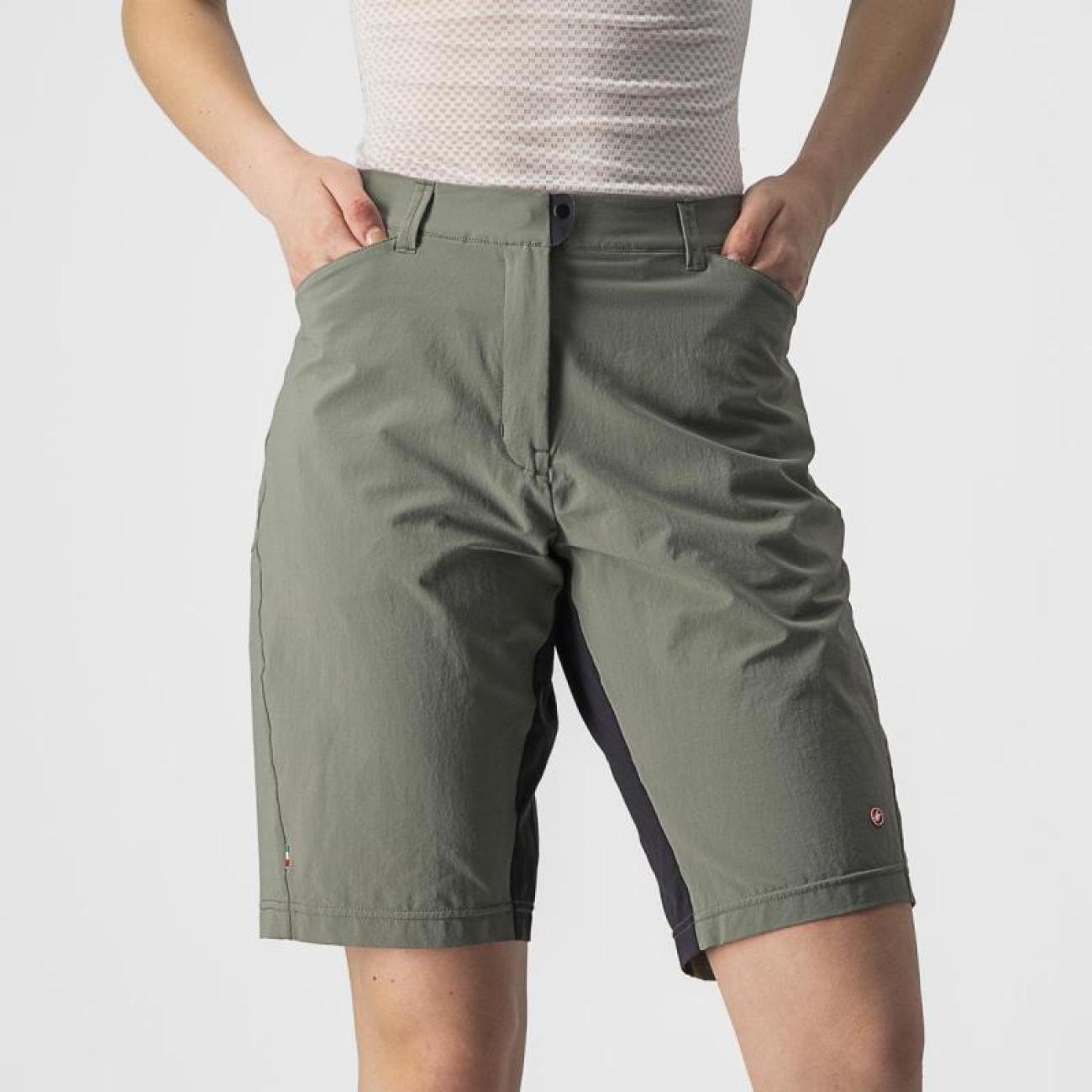 Castelli - Short Sans Bavette - Unlimited W Baggy - Collant De Vélo Avec Bretelles - Gris - Decathlon