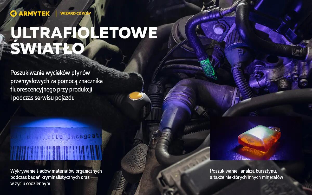 Lampe de Poche Multifonction, Armytek, Wizard C2 WUV, Aimant USB 7/7