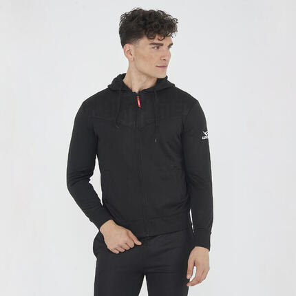 Damen Laufjacke Saburo Kapuze Schlüsselmerkmale Schwarz