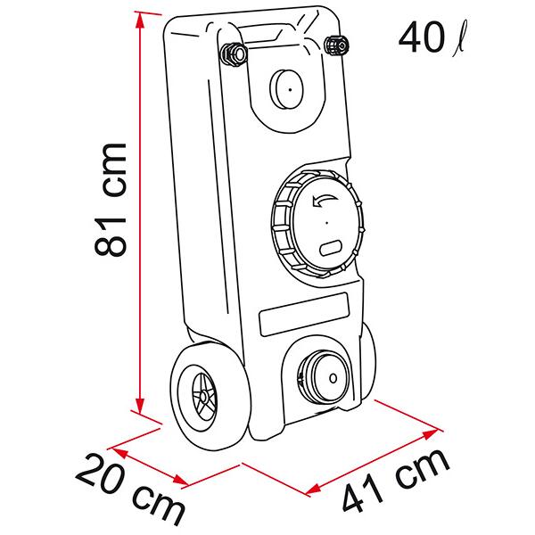 Depósito portátil aguas grises ROLL-TANK 40 W - 35 litros 2/7