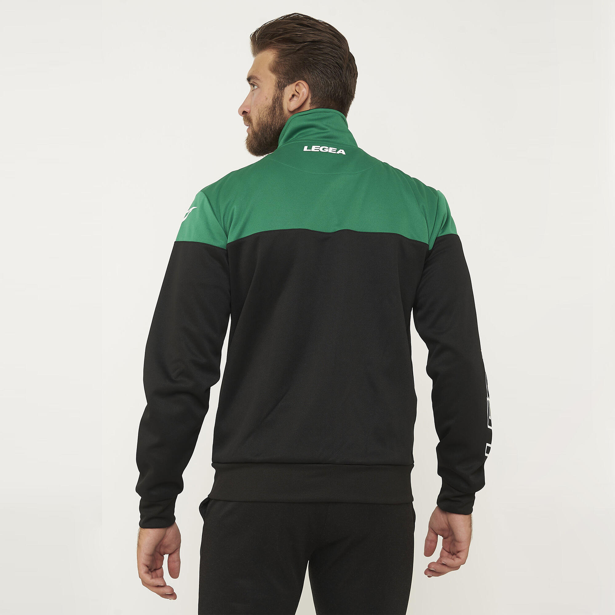 Ontario Senior Laufjacke Outdoor Schwarz-Dunkelgrün 2/7