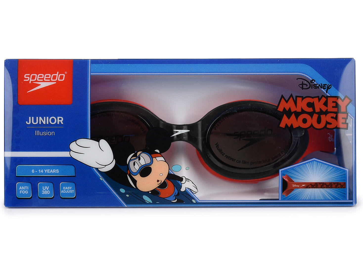Occhiali Speedo Disney Illusion Junior - Rosso Lava / Nero / Fumo 7/7