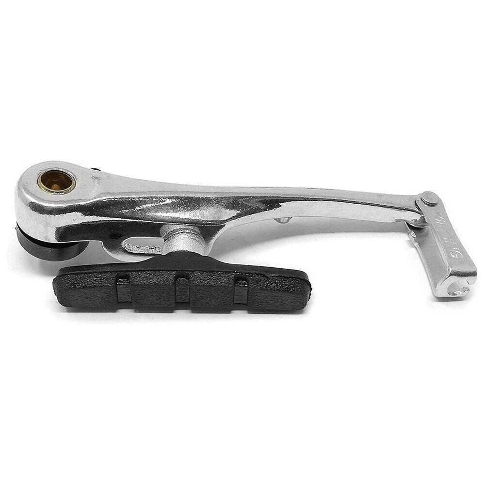 Freno V-Brake Per Bici Alluminio Cromato Pinza Con Pattini 6/7