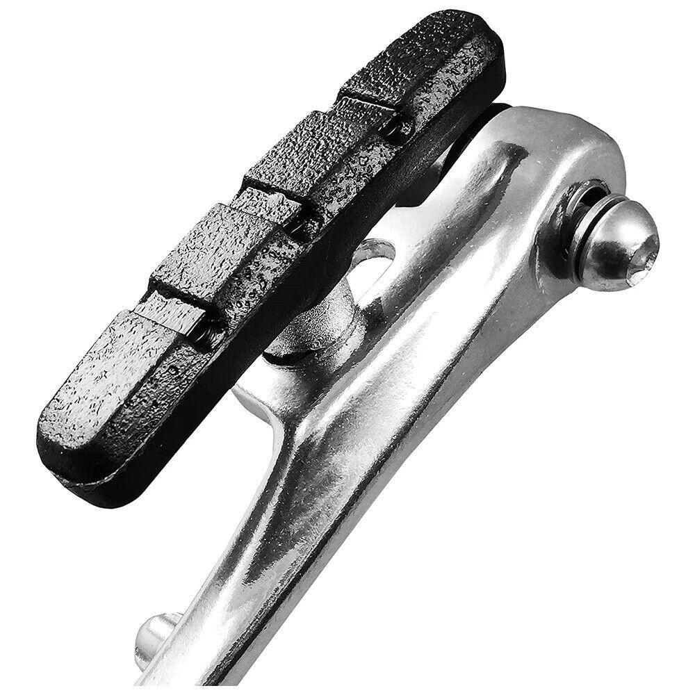Freno V-Brake Per Bici Alluminio Cromato Pinza Con Pattini 4/7