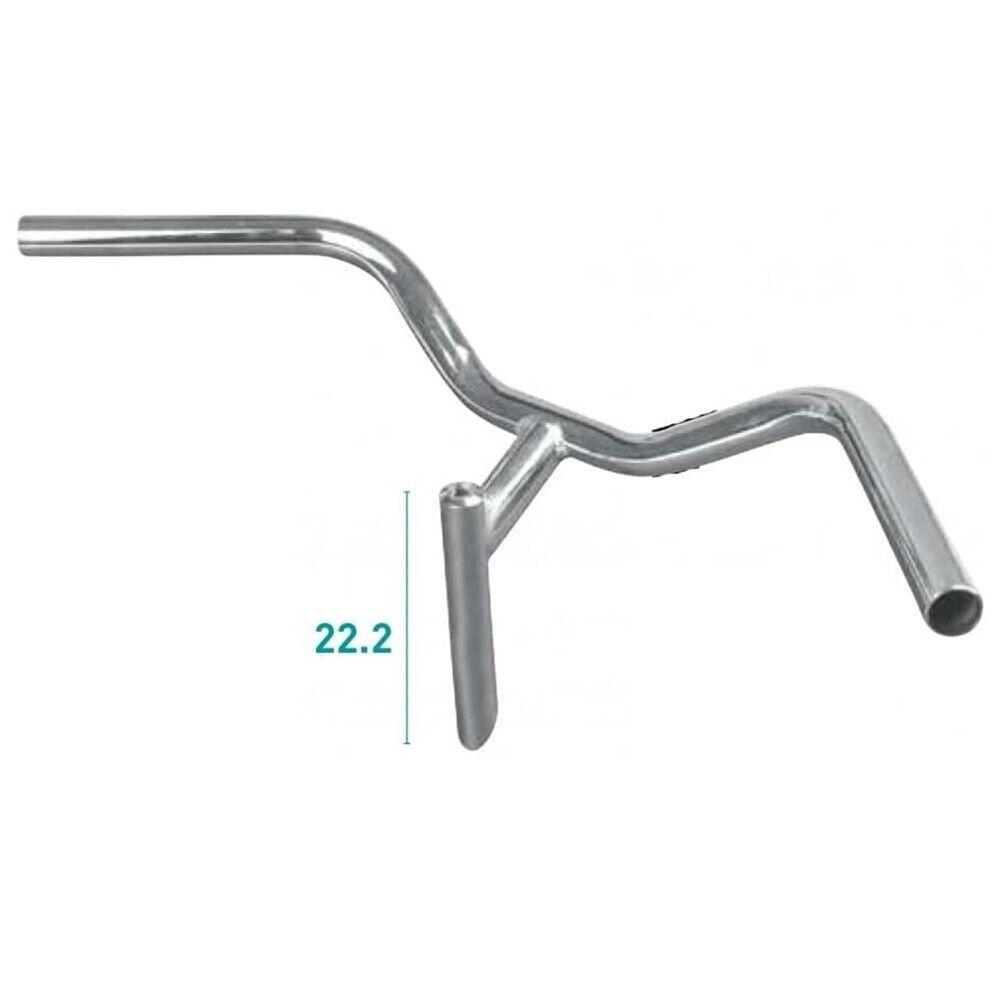 MANUBRIO CROMATO IN ACCIAO + COPPIA LEVE FRENO UNIVERSALI-BICICLETTA OLANDA 4/6