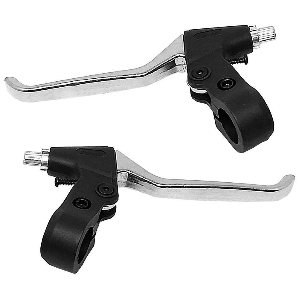 MANUBRIO CROMATO IN ACCIAO + COPPIA LEVE FRENO UNIVERSALI-BICICLETTA OLANDA 6/6