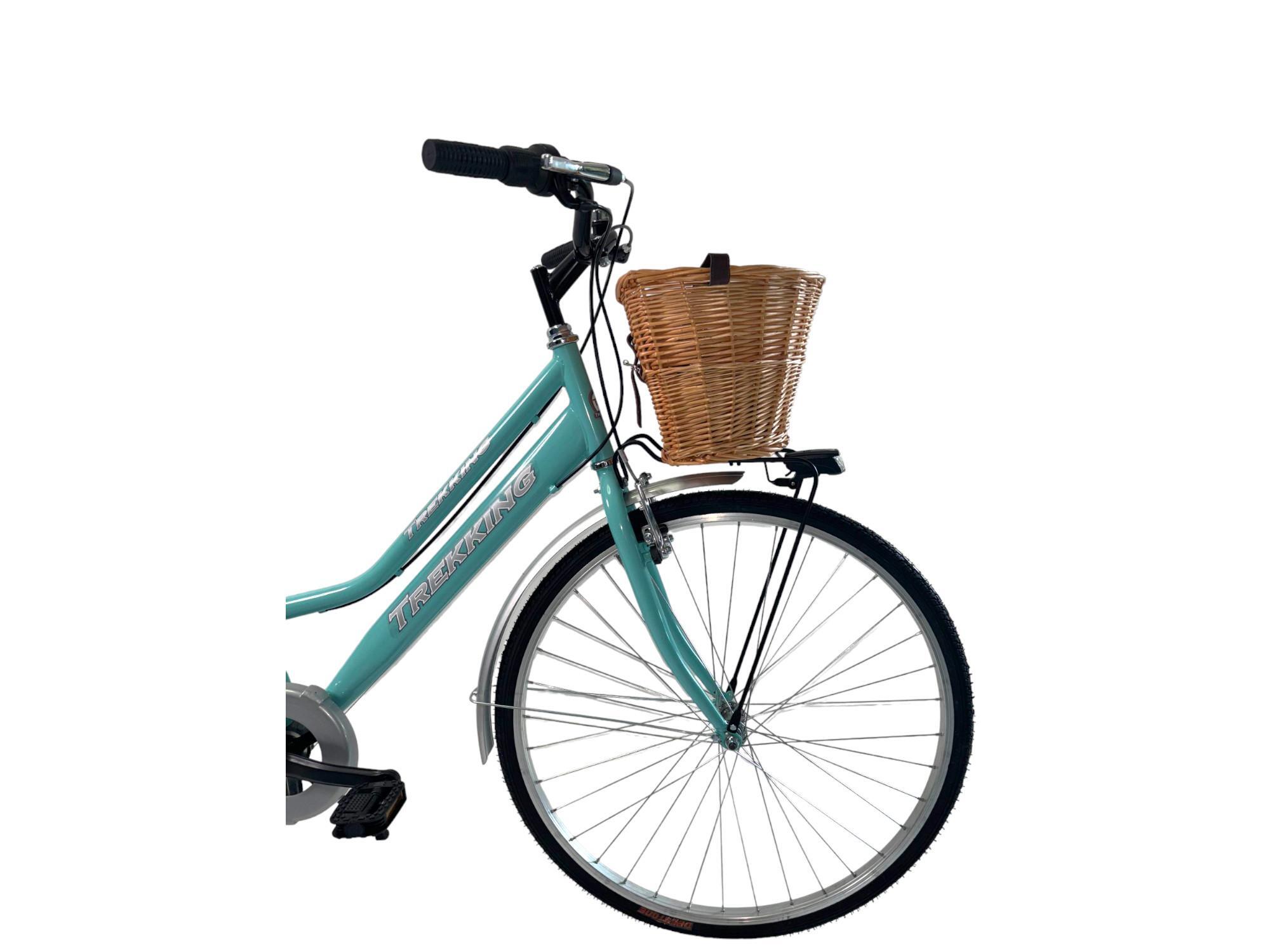 Bicicletta Donna Passeggio Misura 28 Con Cambio Tiffany, Borse, Cestino Vimini 5/7
