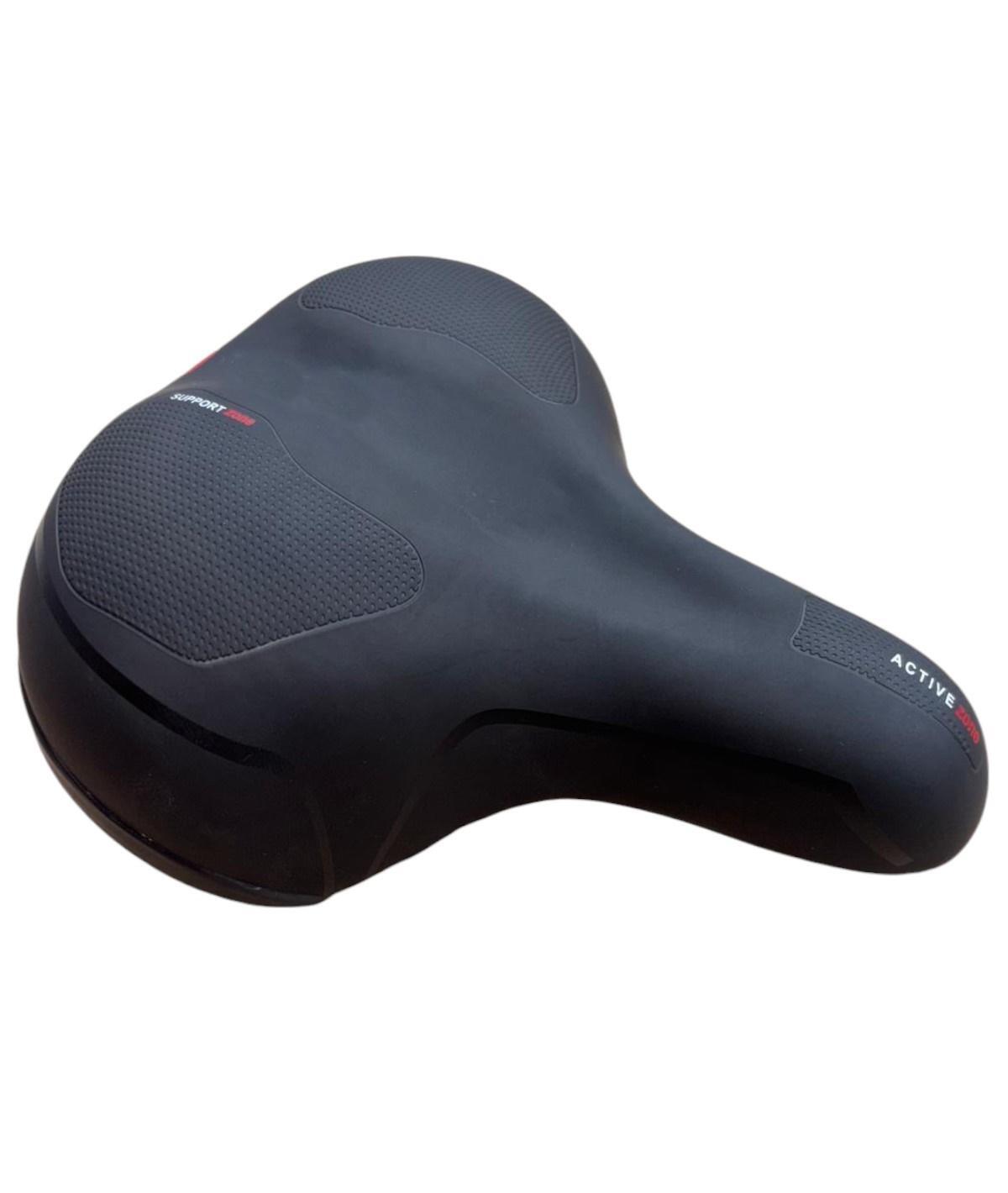 Sella Nera Black Per Bici City Bike Confort Comoda Unisex + Tubo Sella Cromato 4/7