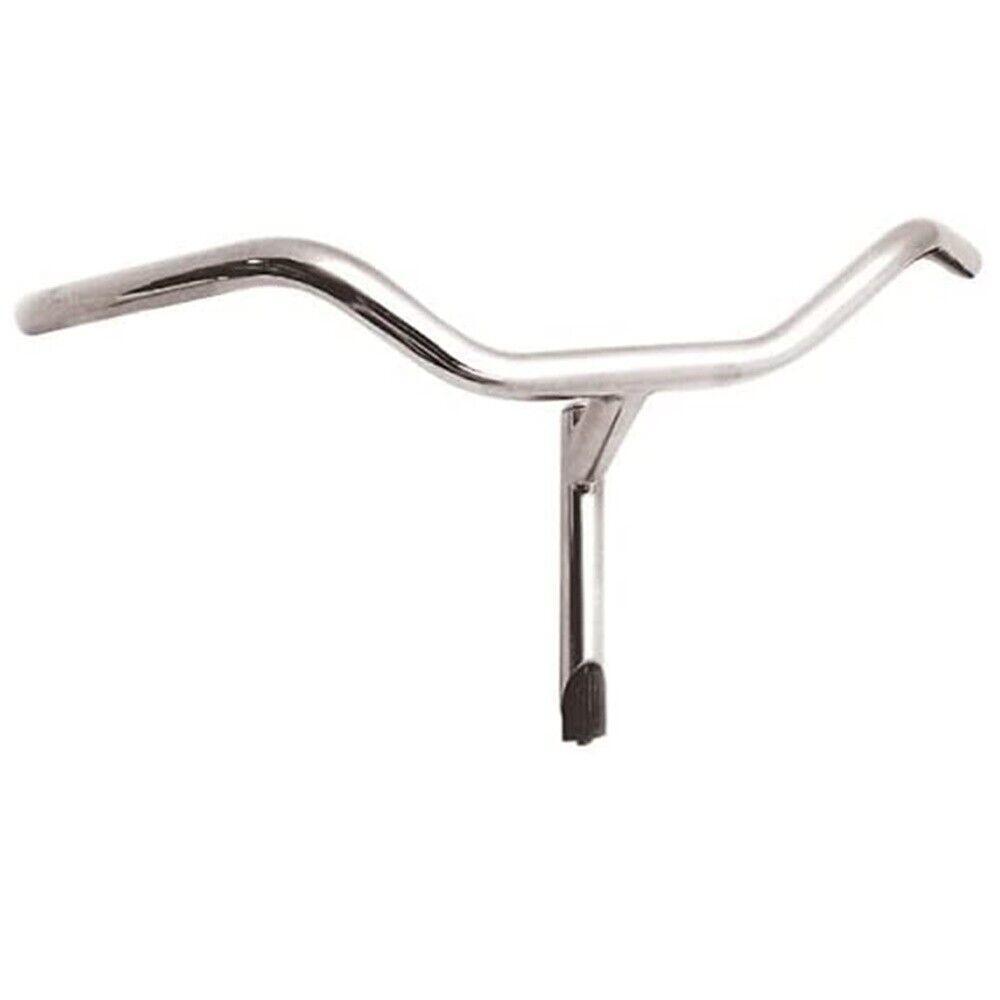 MANUBRIO CROMATO IN ACCIAO + COPPIA LEVE FRENO UNIVERSALI-BICICLETTA OLANDA 3/6