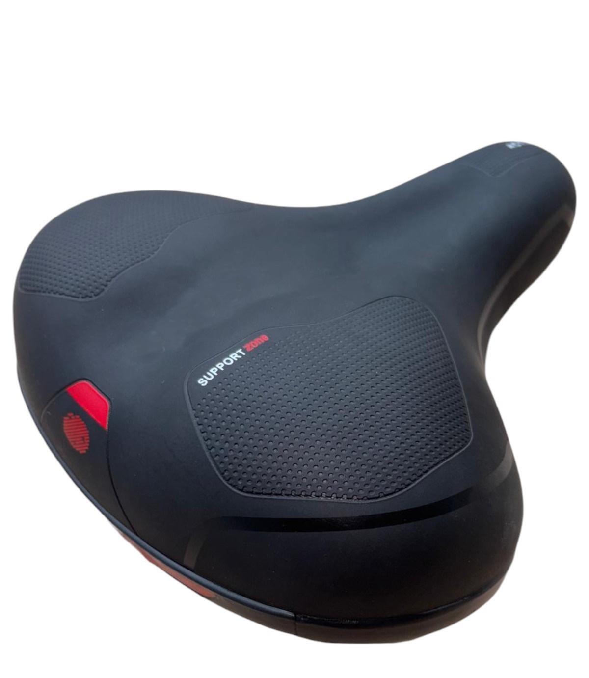 Sella Nera Black Per Bici City Bike Confort Comoda Unisex + Tubo Sella Cromato 6/7